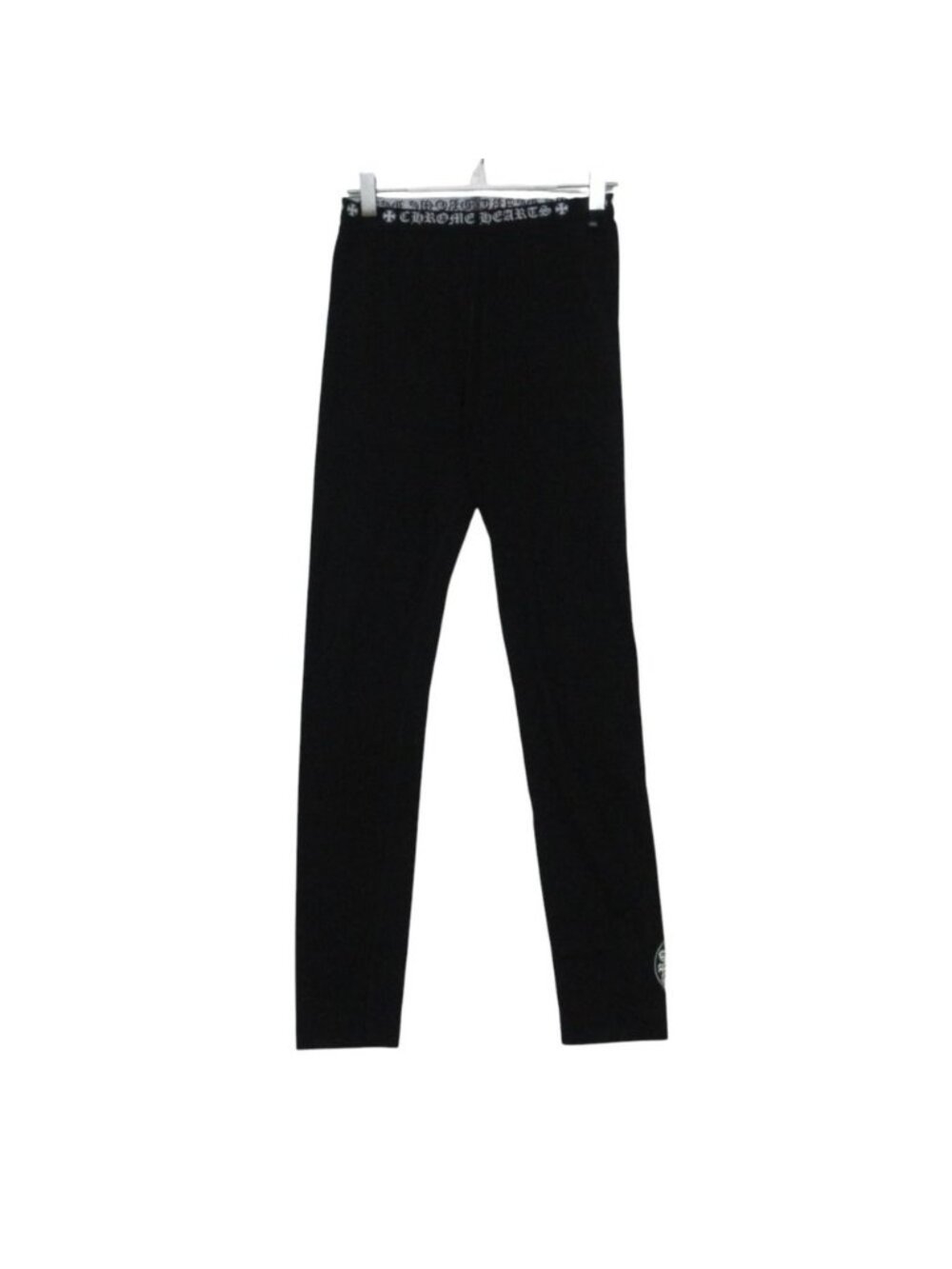 Chrome Hearts Pants Stretch Leggings Spats Horseshoe Logo Switch Fitted Black